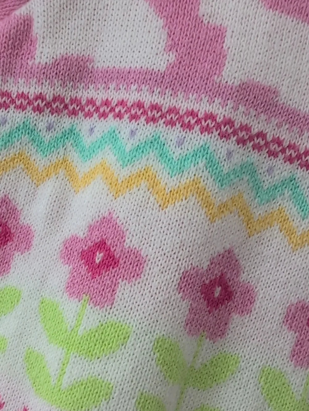 Gymboree Pink Knit Cotton Bunny & Floral Dress - SIZE 5T